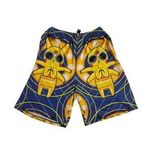 Acid Pikachu Pokémon Shorts Size Small Black Yellow Graphic Lounge Shorts